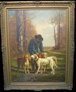 Hunter With Hounds by Constant Troyon