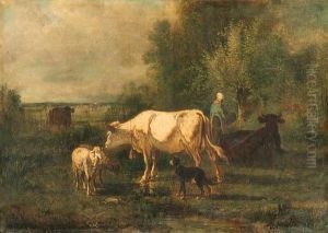 A Pastoral Scene by Constant Troyon