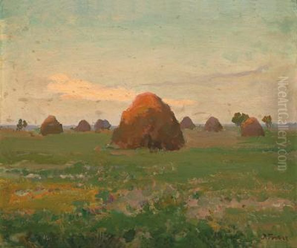 Hayricks In An Open Landscape - view 1