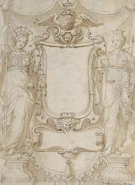 Justice and surmounted by a crowned eagle - view 1