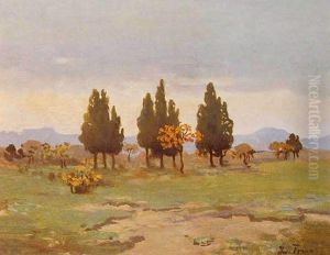 Pejzaz Z Cyprysami