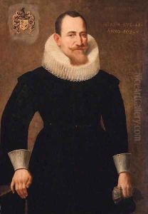 Portrait of a gentleman, aged 44, formerly thought to be Sir Hugh Myddelton (1560-1631) Portrait of a gentleman, aged 44, formerly thought to be Sir Hugh Myddelton (1560-1631)