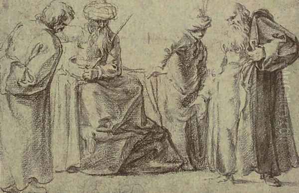 Moses and Aaron before Pharoah - view 1