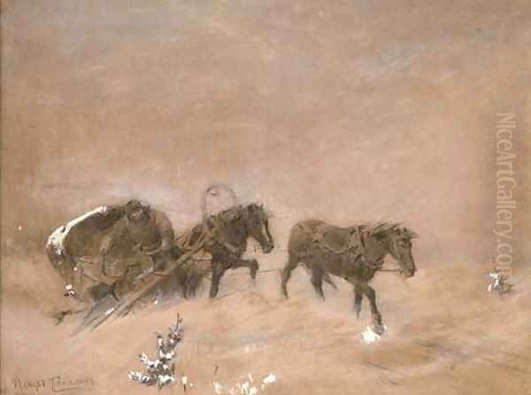 Troika in the snow - view 1
