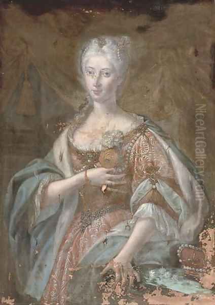 Portrait a lady, traditionally identified as Queen Marie-Antoinette - view 1