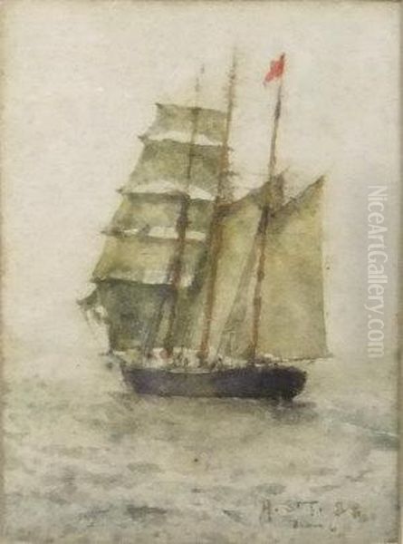 "a Brigantine In Light Airs" - view 1
