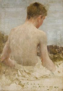 Back Of A Boy Bather Back Of A Boy Bather