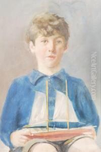 Portrait Of A Boy With A Model Boat
