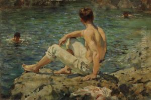 Green And Gold by Henry Scott Tuke