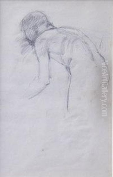 Pencil Sketch, A Study For His - view 1