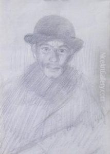 Man Wearing A Bowler Hat