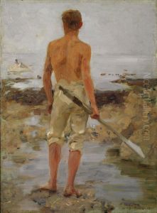 A Boy With An Oar by Henry Scott Tuke
