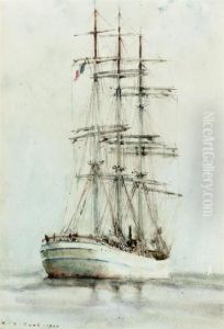 A French Windjammer Lying At Anchor A French Windjammer Lying At Anchor