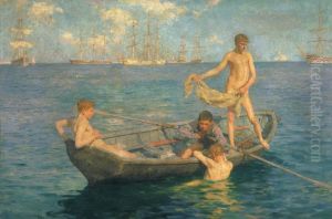 August Blue by Henry Scott Tuke