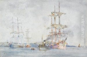 Italian Barque Being Towed To
Moorings In Thecarrick Roads (towing Into Falmouth Harbour) Italian Barque Being Towed To
Moorings In Thecarrick Roads (towing Into Falmouth Harbour)