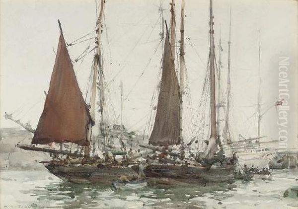 Fishing Boats In A Harbour - view 1