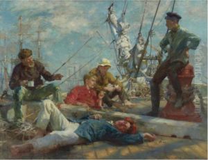 Sailor's Yarning, Midday Rest by Henry Scott Tuke