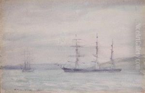 Two Ships At Anchor. Two Ships At Anchor.