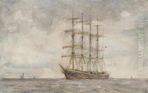 A Windjammer Lying At Anchor - view 1