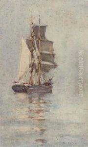 A Brigantine In Light Airs by Henry Scott Tuke