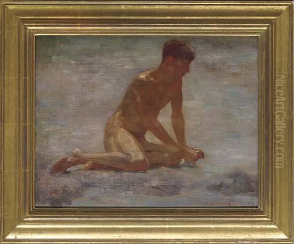 Study Of A Seated Bather - view 1