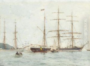 Shipping Off The Coast by Henry Scott Tuke