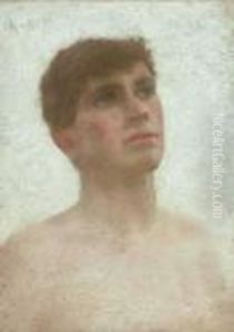 Portrait Of A Boy, Shoulder-length by Henry Scott Tuke