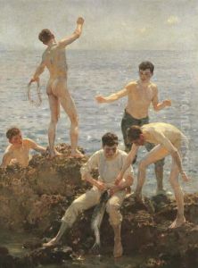 Midsummer Morning by Henry Scott Tuke