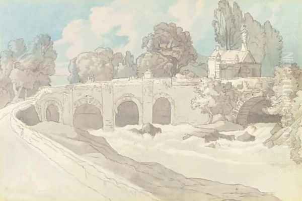 Figures on a bridge - view 1
