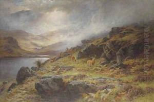 A Scotch deer forest by Charles Stuart