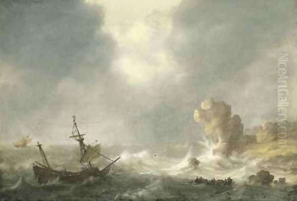 A stormy seascape - view 1