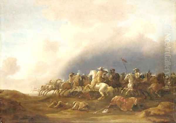 A cavalry skirmish - view 1