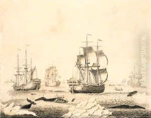 The Dutch whalers 'Groenlandia' and 'Duroux Leonora'