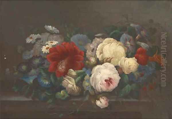 Roses, carnations, pansies - view 1