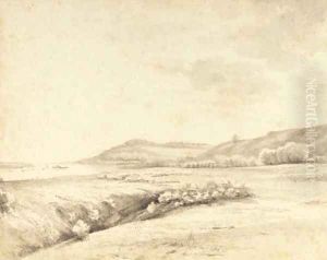 A riverlandscape with a ferry