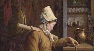 The milkmaid by Frederick Swinnerton