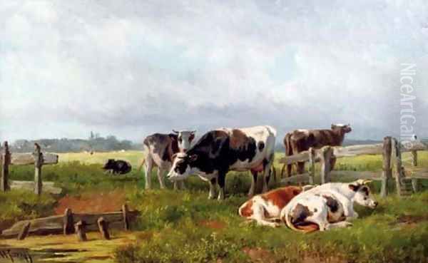Cattle in the meadow - view 1