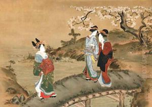 Parody with courtesans of the 'Three Laughers of Tiger Valley'