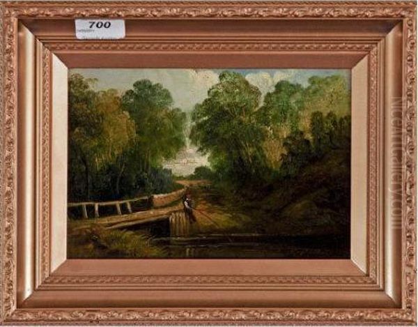 ' Boy Fishing By A Bridge ' - view 1