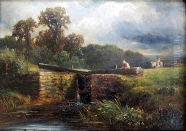 A Lock On The Trent Near King's Mill - view 1