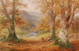A Woodland Glade Near Bettws-y-coed, North Wales by George Turner