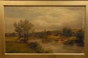 Crossing The River Trent At Ingleby by George Turner