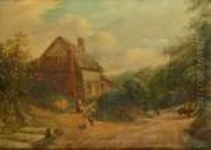 Feedingthe Poultry, Littleover Hollow, Derbyshire by George Turner