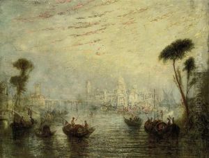 A View Of Venice, Looking Onto The Dome Of Santa Maria Della Salutefrom The Grand Canal