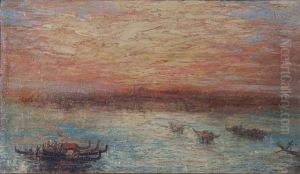A Venetian Scene With Gondolas by Joseph Mallord William Turner