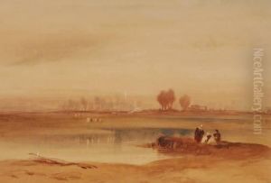 Figures In Extensive Landscape by Joseph Mallord William Turner