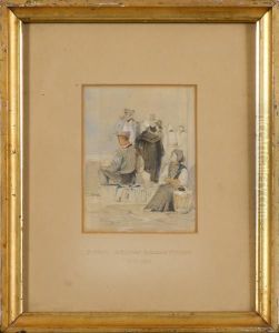Woman With Basket On Curb by Joseph Mallord William Turner