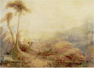 Landscape With Castles And Aquaeducts by Joseph Mallord William Turner