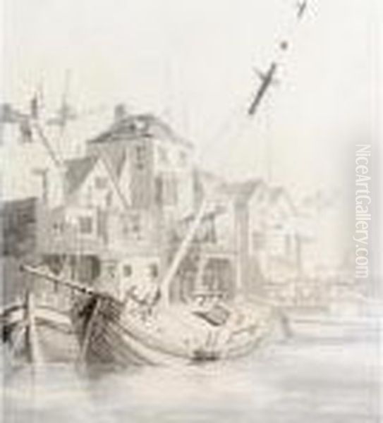 A Boat Anchored In A Harbour - view 1