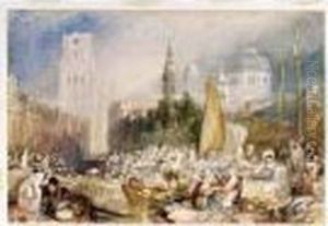 The Fishmarket At Leuvehaven, Rotterdam by Joseph Mallord William Turner